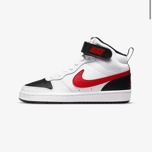 Boys Nike Court Borough Mid 2 high tops. Big Boy size 4
